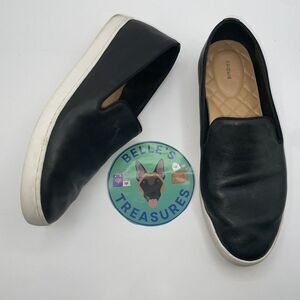 Birdies Women's Size 8.5 Swift Slip-On‎ Sneaker Premium Black Leather